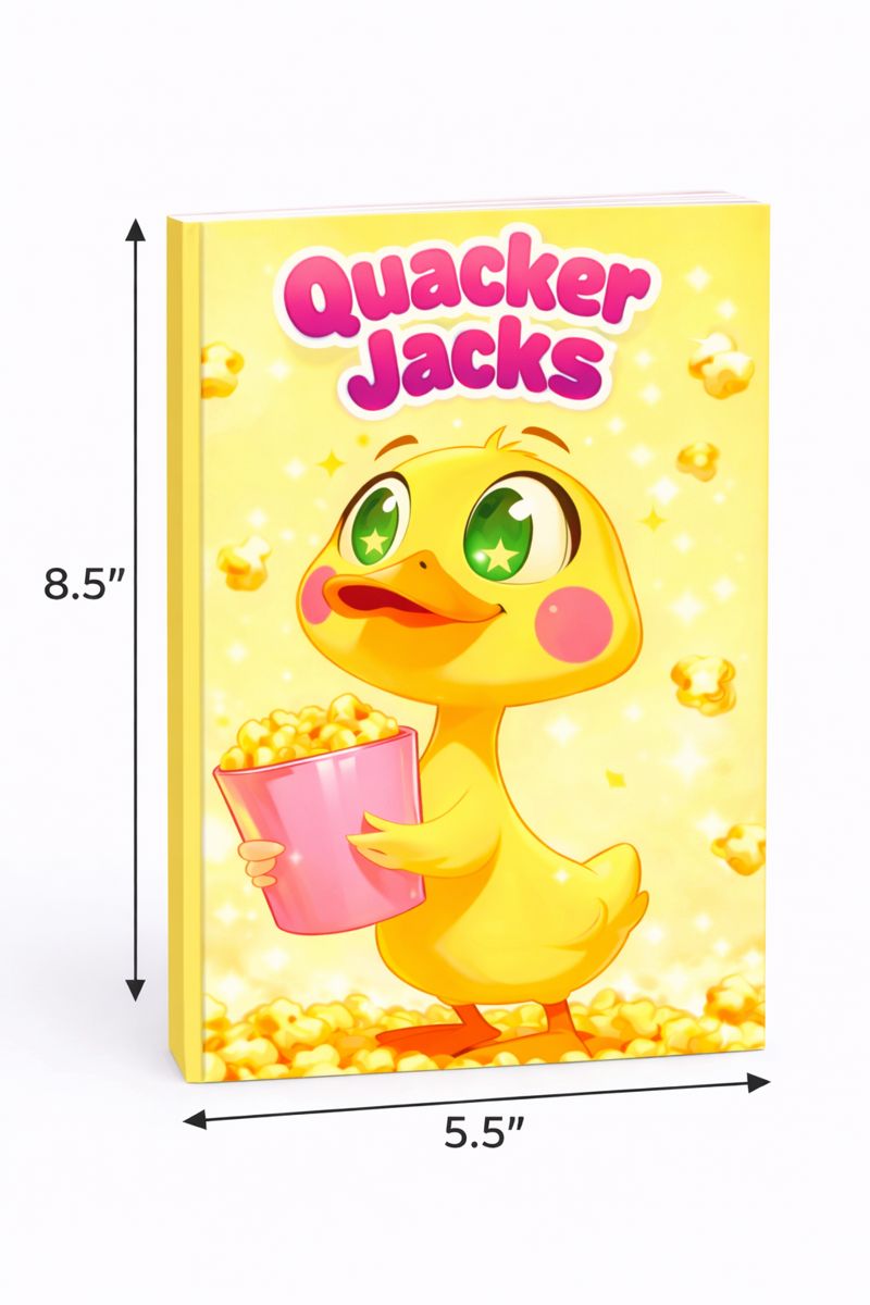 Kawaii Patti Duck Pastel Yellow Lined Notebook Journal