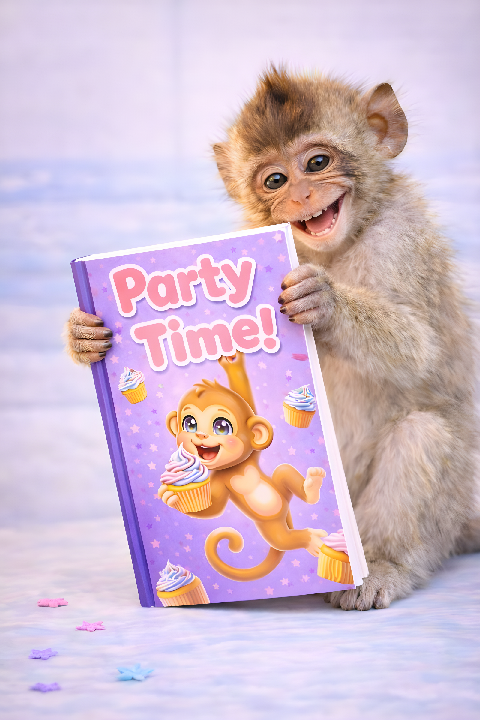 Party Time Monkey Purple Kawaii Notebook Journal
